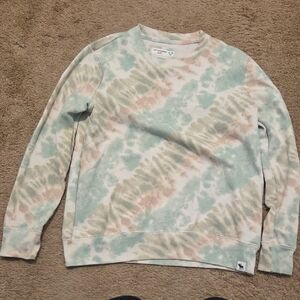 Abercrombie Kids Tie-Dye Sweatshirt - Green, Pink, and Tan